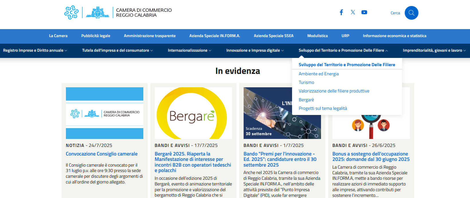 Home page sito web Reggio Calabria