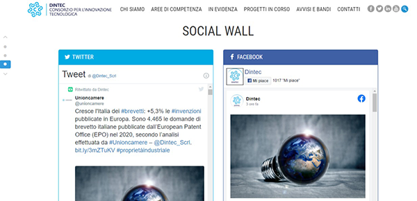 Social wall DINTEC