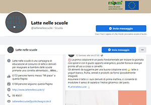 Latte nelle scuole Facebook